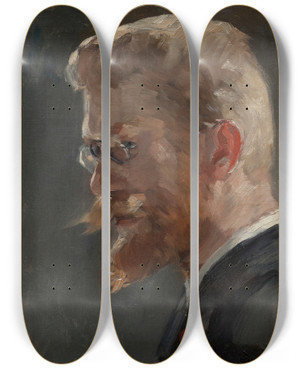 Triptych art skateboard deck of Alfred Philippe Roll Peder Severin Kryer 18511909 by Alfred Philippe Roll (1846-1919)