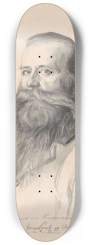 Ismal Gentz - The Man of Letters Eduard von Hartmann from Berlin 8.25 inch art skate deck
