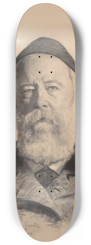 Ismal Gentz - The Painter Wilhelm Gentz, Father of Ismal, from Berlin 8.25 inch art skate deck