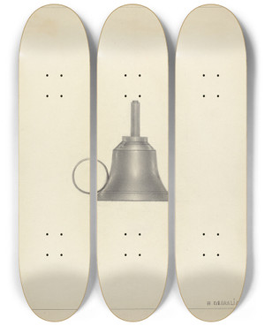 Triptych art skateboard deck of Arsen Maralian Lamp_1 by Arsen Maralian