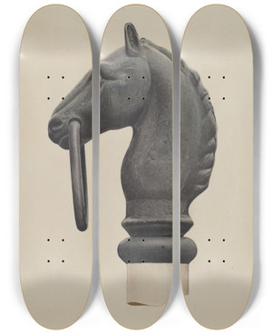 Triptych art skateboard deck of Albert Ryder Hitching Post by Albert Ryder