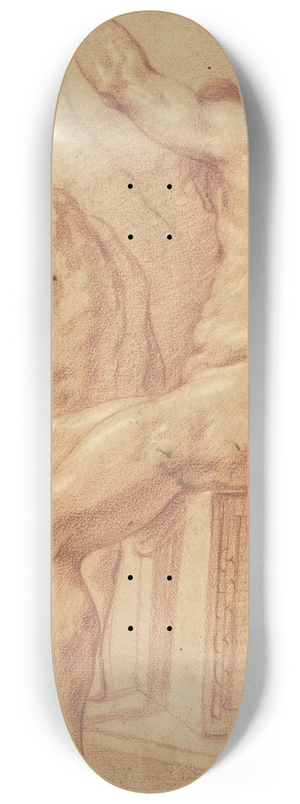 Italian 17th Century - A Seated Nude 8.25 inch art skate deck