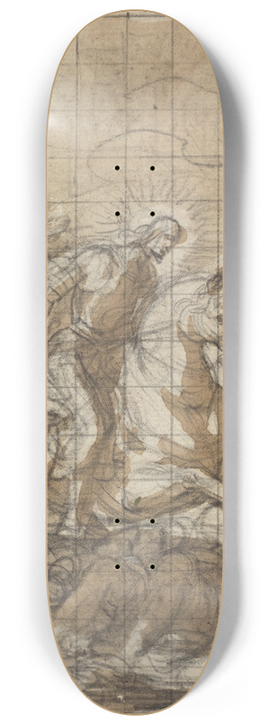 Italian 17th or 18th Century - Saint James Defeating the Infidels 8.25 inch art skate deck