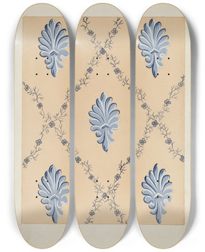 Triptych art skateboard deck of John Garay Wall Paper_1 by John Garay