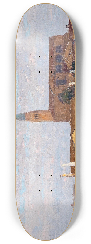 Alfred Zoff - A view of the cathedral in Chioggia 8.25 inch art skate deck