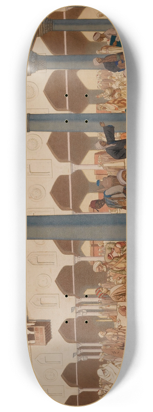 Ivan Bilibin - Courtyard of the Al-Azhar Mosque and University, Cairo 8.25 inch art skate deck