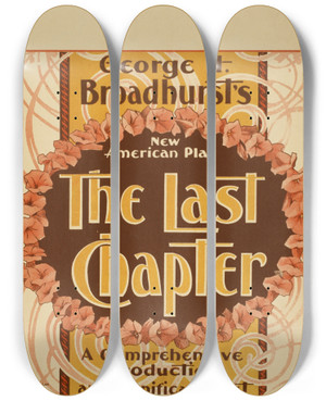 Triptych art skateboard deck of Us Lithograph Co The Last Chapter_2 by U.S. Lithograph Co. (19-20-)