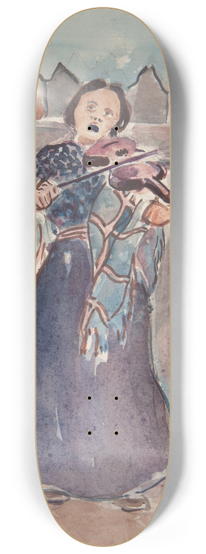 Ivan Ivanec - Kobieta grajca na skrzypcach 8.25 inch art skate deck