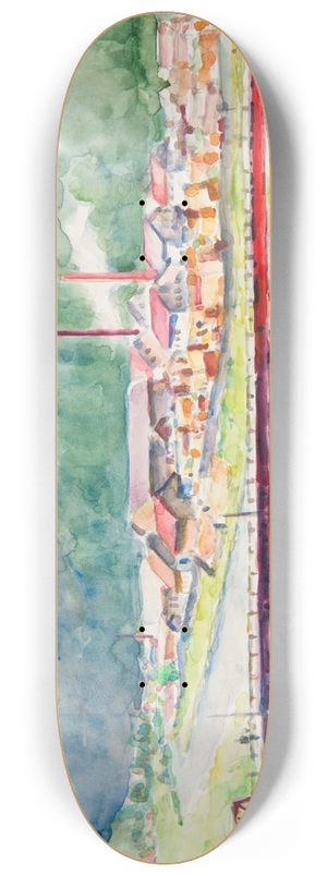 Ivan Ivanec - Krajobraz z widokiem na most na grskiej rzece 8.25 inch art skate deck