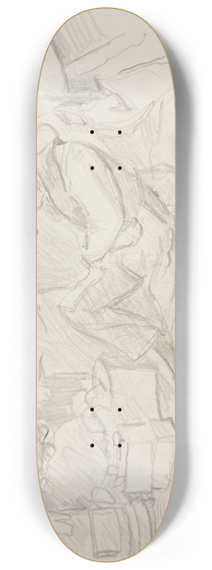 Ivan Ivanec - Mczyzna z fajk siedzcy w schronie 8.25 inch art skate deck