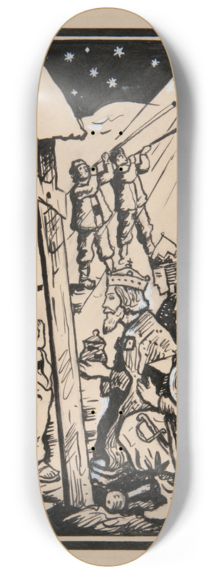 Ivan Ivanec - Projekt ilustracji ze scen pokonu Trzech Krli 8.25 inch art skate deck