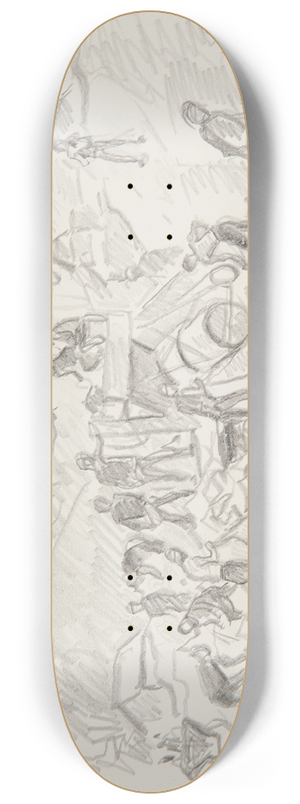 Ivan Ivanec - robotnicy przy pracy w kamienioomie. 8.25 inch art skate deck