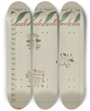 Triptych art skateboard deck of Ray Holden Stencilled Wall_6 by Ray Holden