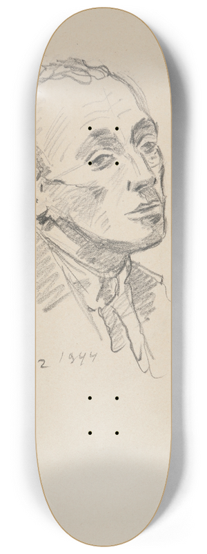 Ivan Ivanec - Studium popiersia mczyzny 8.25 inch art skate deck