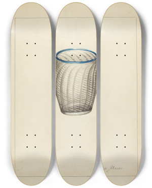 Triptych art skateboard deck of Anna Aloisi Blown Glass_1 by Anna Aloisi