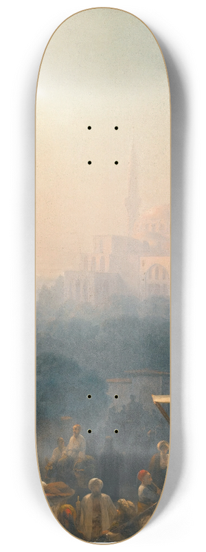 Ivan Konstantinovich Aivazovsky - A Market Scene In Constantinople, With The Hagia Sophia Beyond 8.25 inch art skate deck