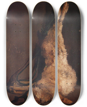 Triptych art skateboard deck of Douard Manet Lapin by douard Manet (1832-1883)
