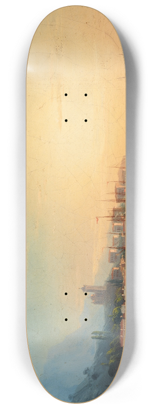 Ivan Konstantinovich Aivazovsky - Harbor with Ships 8.25 inch art skate deck