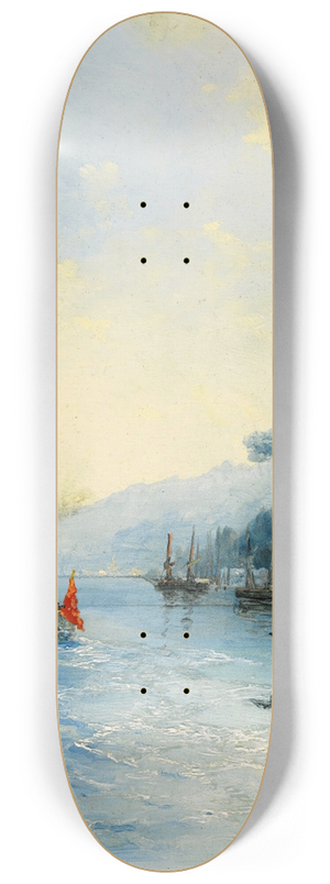 Ivan Konstantinovich Aivazovsky - Shipping On The Bosphorus, Constantinople 8.25 inch art skate deck