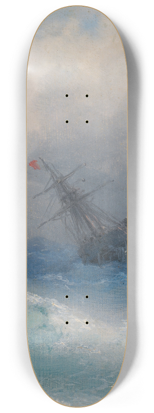 Ivan Konstantinovich Aivazovsky - Shipwreck 8.25 inch art skate deck