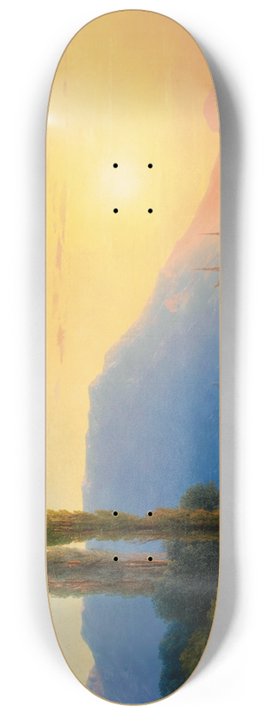 Ivan Konstantinovich Aivazovsky - Sunset Over Yalta 8.25 inch art skate deck