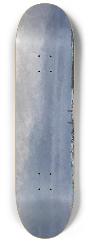 Alfred Zoff - Meeresbrandung mit Segelschiffen 8.25 inch art skate deck