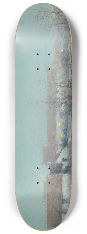 Ivan Pavlovich Pokhitonov - Farm At Dusk 8.25 inch art skate deck