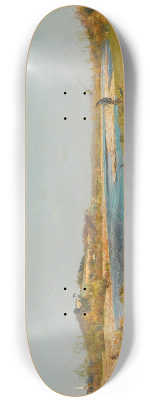 Ivan Pavlovich Pokhitonov - Fishermen Near Pau 8.25 inch art skate deck