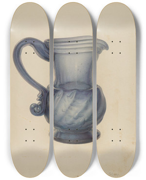 Triptych art skateboard deck of Van Silvay Pitcher_1 by Van Silvay
