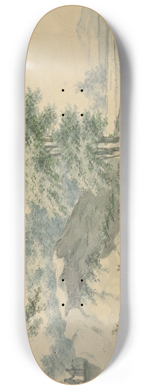 Izaak Schmidt - Landschap met bruggetje 8.25 inch art skate deck