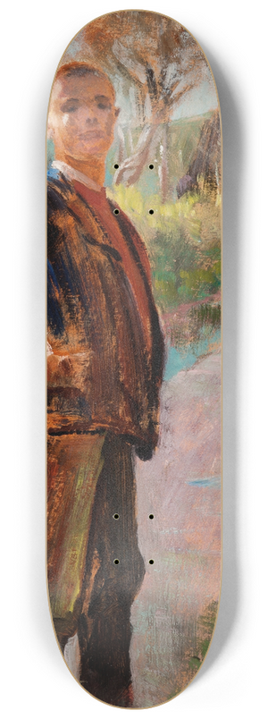 Jacek Malczewski - Landscape with the Artists Son on a Path 8.25 inch art skate deck