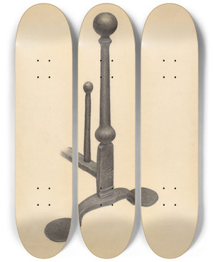 Triptych art skateboard deck of Jack Staloff Andiron_1 by Jack Staloff
