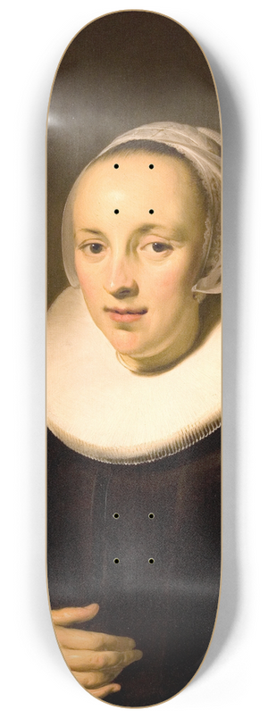 Jacob Adriaensz Backer - Portrait of a Lady 8.25 inch art skate deck