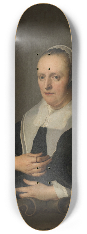 Jacob Adriaensz Backer - Portrait of Sara de Bie 8.25 inch art skate deck