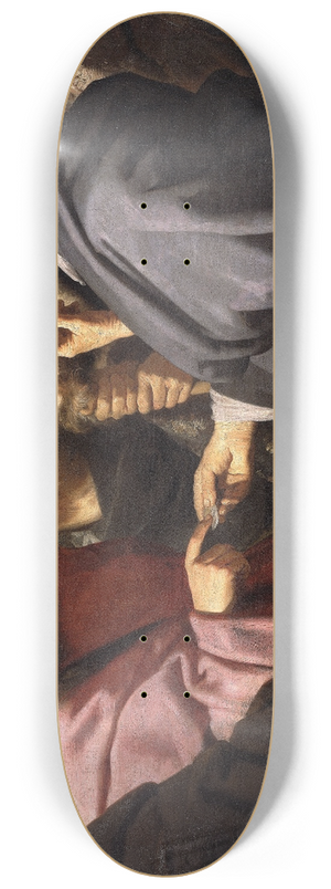 Jacob Adriaensz Backer - The Tribute Money 8.25 inch art skate deck