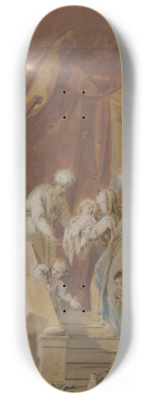 Jacob de Wit - De Opdracht in de tempel 8.25 inch art skate deck Jacob de Wit - De Opdracht in de tempel 8.25 inch art skate deck
