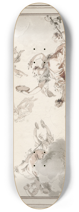 Jacob de Wit - Extatisch tafereel in de wolken: plafonddecoratie 8.25 inch art skate deck