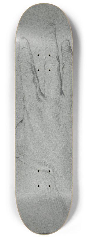 Jacob de Wit - Study of a hand with stretched fingers 8.25 inch art skate deck