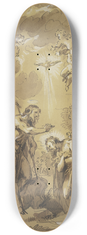 Jacob de Wit - The baptism of Christ 8.25 inch art skate deck