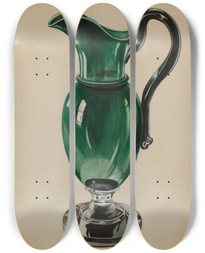 Triptych art skateboard deck of Robert Stewart Pitcher_1 by Robert Stewart (20-)