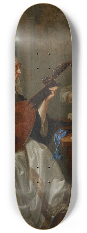 Jacob Duck - Woman Playing a Theorbo 8.25 inch art skate deck