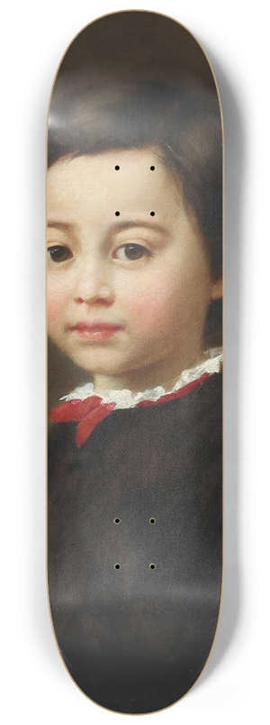 Adalbert Begas - Portrait of a boy 8.25 inch art skate deck