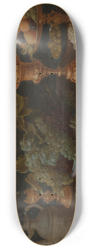 Jacob Foppens van Es - Still Life with Oysters, Fruit and Pastry 8.25 inch art skate deck Jacob Foppens van Es - Still Life with Oysters, Fruit and Pastry 8.25 inch art skate deck