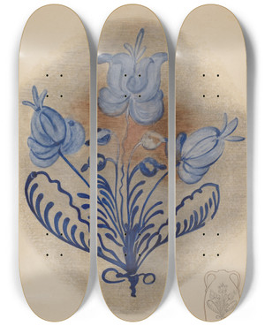 Triptych art skateboard deck of Giacinto Capelli Water Or Cider Jug by Giacinto Capelli (20-)