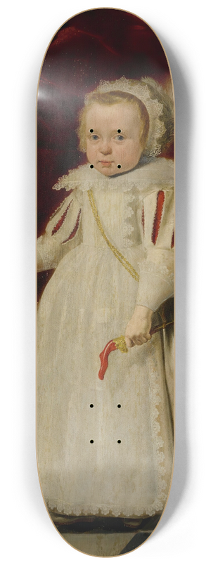 Jacob Gerritsz Cuyp - Portrait of a Young Boy And Dog In a Landscape 8.25 inch art skate deck