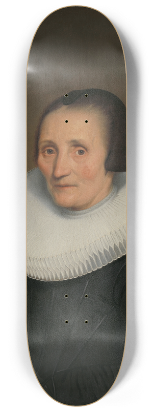 Jacob Gerritsz Cuyp - Portrait of Margaretha de Geer (1585-1672) 8.25 inch art skate deck