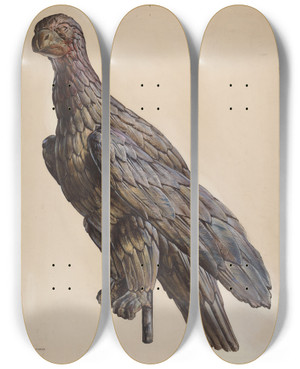 Triptych art skateboard deck of James Mclellan Finial Eagle_2 by James Mclellan