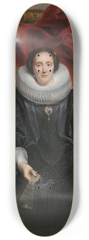 Jacob Jordaens - Portrait of Catharina Behaghel 8.25 inch art skate deck