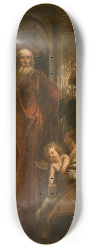 Jacob Jordaens - Saint Ivo of Brittany 8.25 inch art skate deck