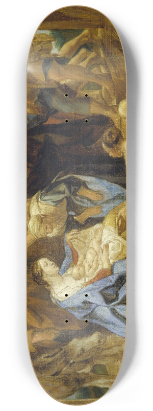 Jacob Jordaens - The Adoration of the Shepherds 8.25 inch art skate deck